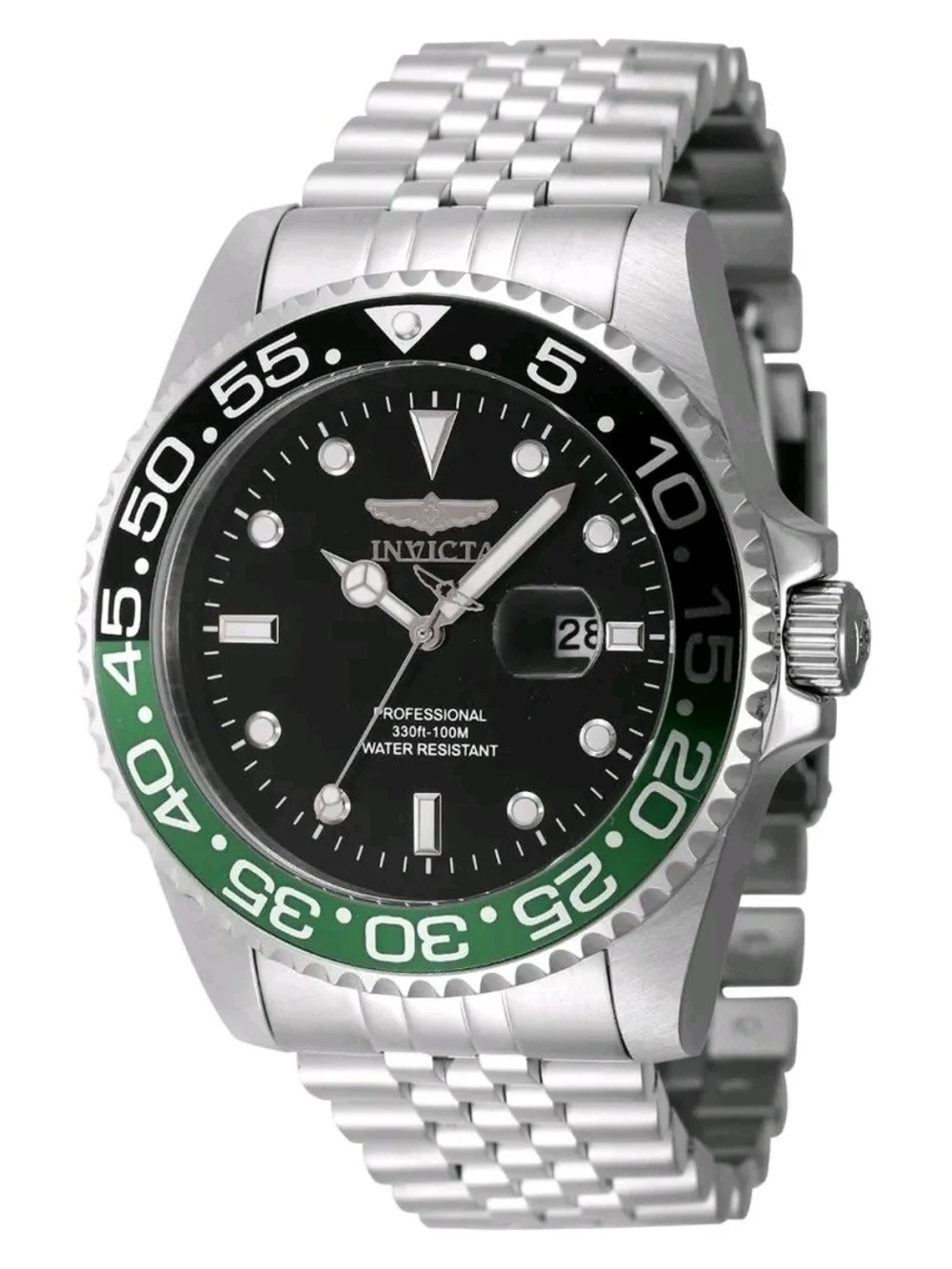 NEW ⌚️ Invicta Grand Diver Men's Watch - 47mm Steel Pepsi Green Black Dial 48387